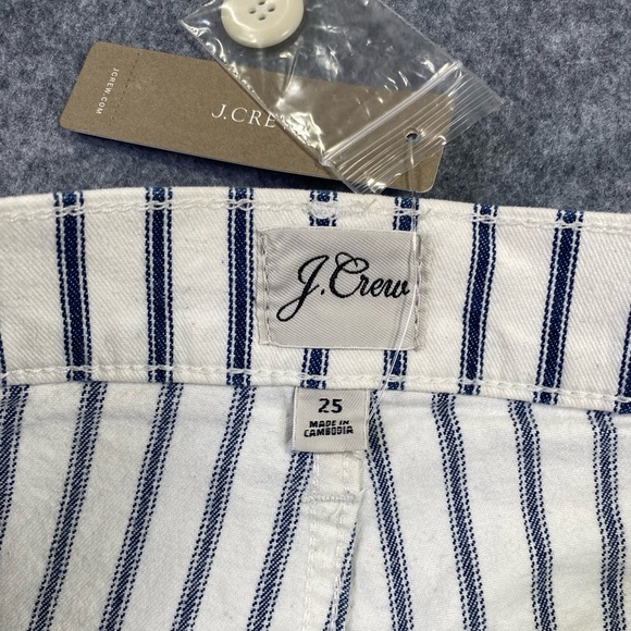 NWT J. Crew Women's Slim Wide-Leg Jeans Size 25 AJ529 Blue White Stripe, NWT - Picture 8 of 15